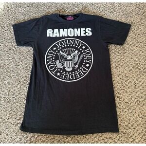 VTG Ramones 1.2.3.4 Women's Black Arturo Vega Logo 2007 Concert Tee Size Medium